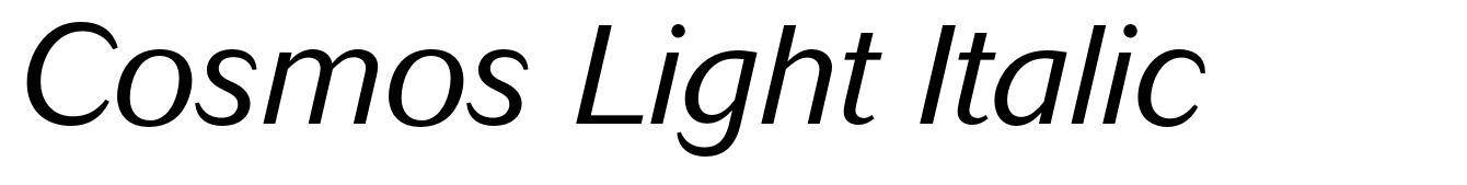 Cosmos Light Italic